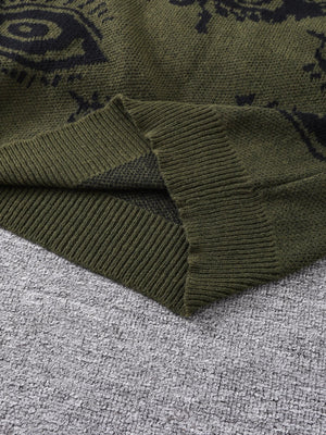 Grunge Eye Pattern Sweater