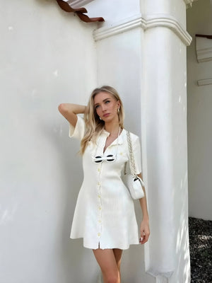 Soft Girl Button Up Mini Dress