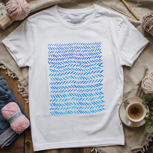 Watercolor knitting pattern T-shirt