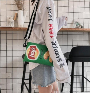 Weirdcore Lays Chips Crossbody Bag