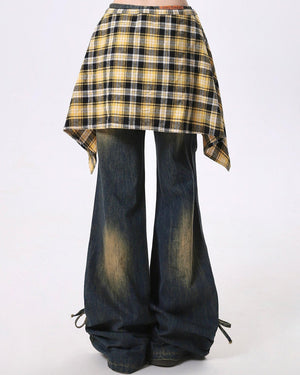 Teenage Drama Shirt-Tied Baggy Jeans