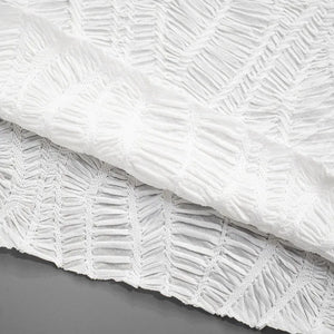 Wrinkled Lace Up Mini Dress