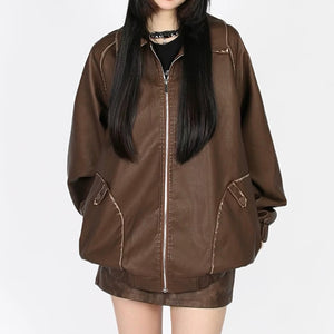 Caught A Crush Collar Bomber Jacket