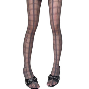 Grid Pattern Sheer Tights