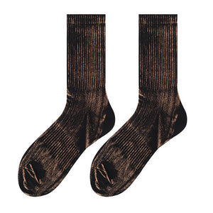 Tie-Dye Effect Ribbed Socks
