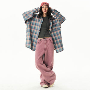 Dust Pink Skater Girl Loose Jeans