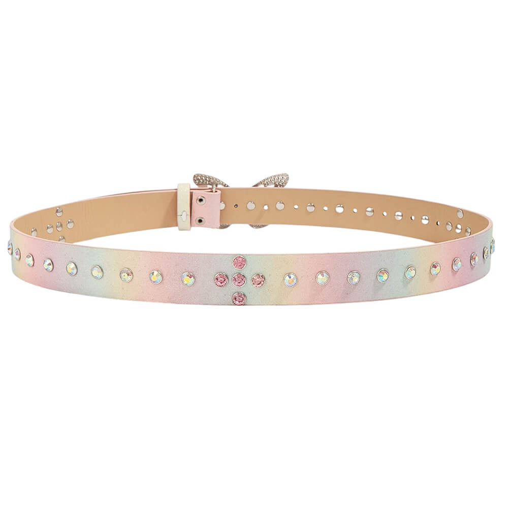 2000s Butterfly Rhinestone Buckle Belt