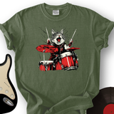 Cat Playing Drums T-Shirt