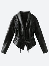 Asymmetric Faux Leather Jacket