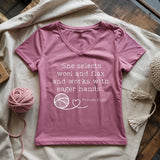 Crochet In Bible Lady V-neck