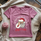 Don't Mess With Santa Lady V-neck