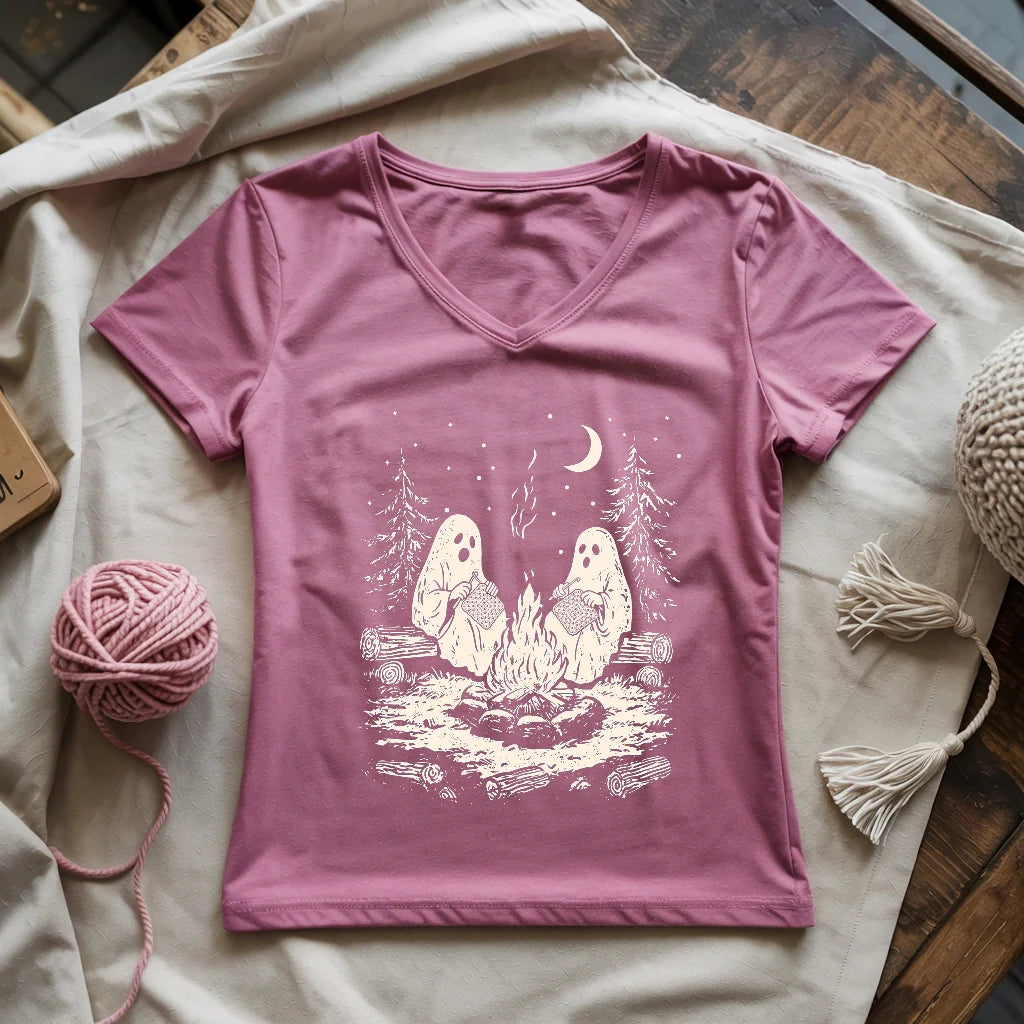 Midnight Crochet Society Lady V-neck