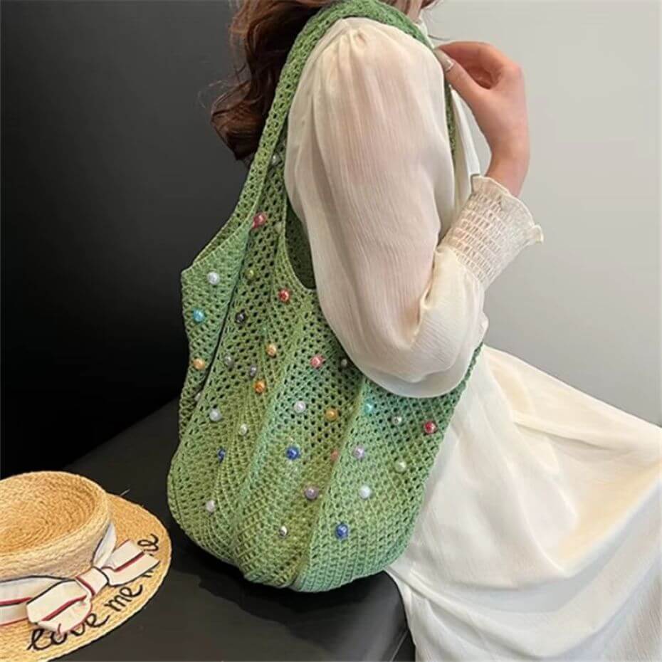 Beaded Crochet Bag