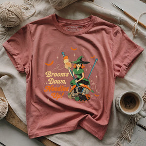 Broom Down, Needles Up T-shirt