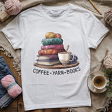 Coffee Yarn Books T-shirt