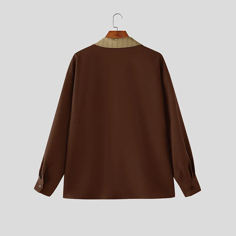 Contrast Collar Shirt