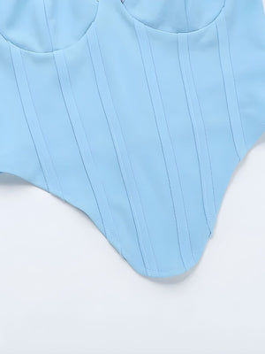 Corset & Ruffle Skirt Two Piece Set