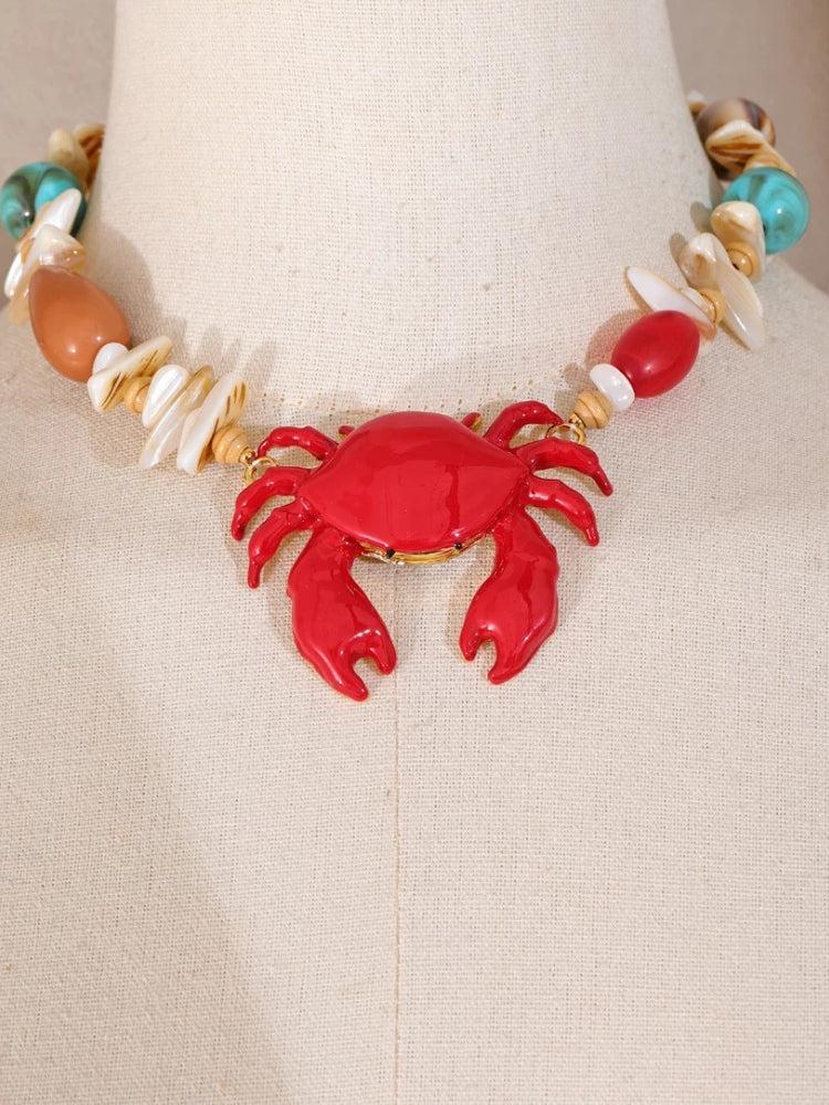 Crab Beaded Necklace