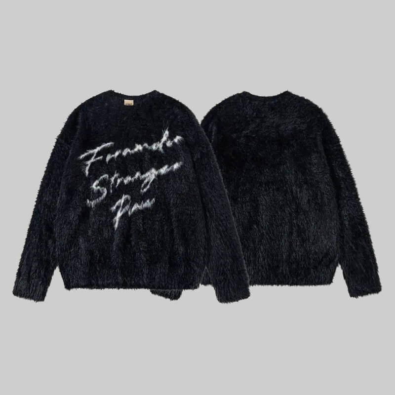 French Street Paris Fuzzy Sweater