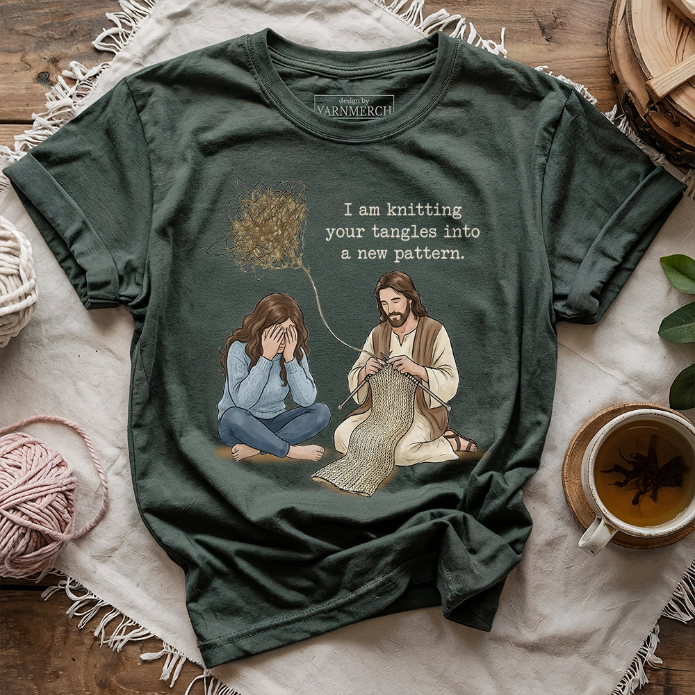 God Knitting Tangles T-shirt