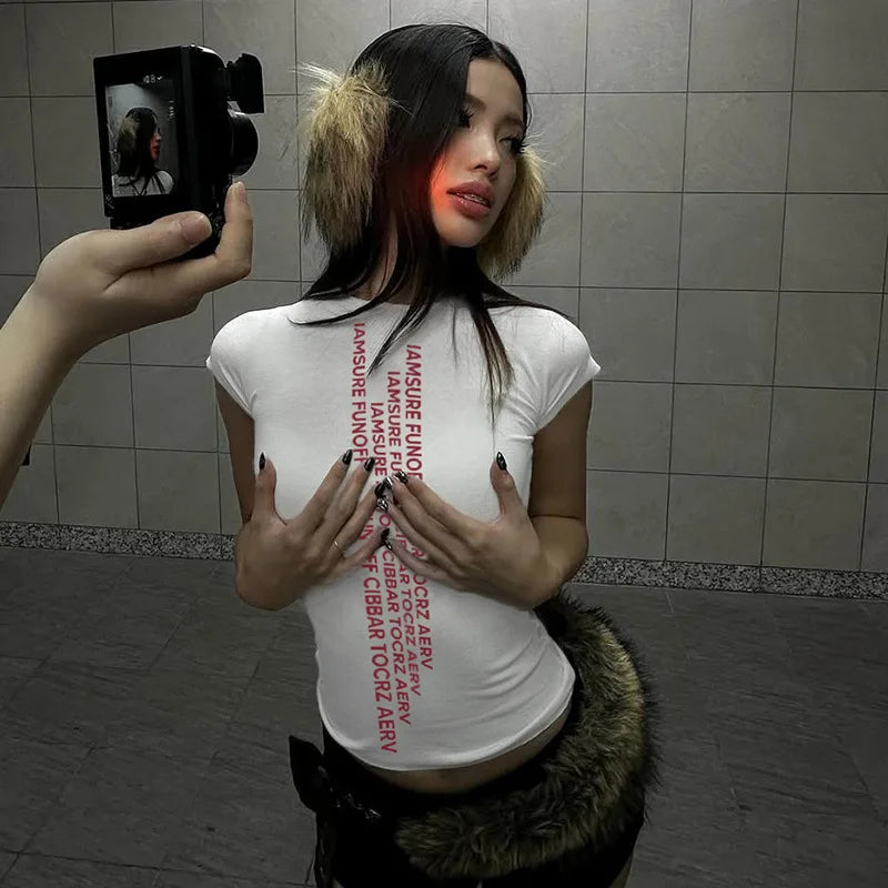 Graphic Printed Slim Fit Top