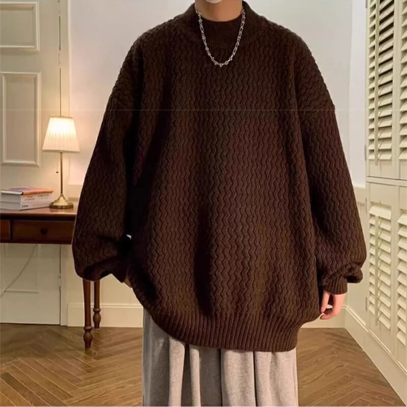 Wavy Knit Sweater