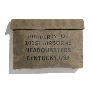 Waxed Canvas Clutch Bag