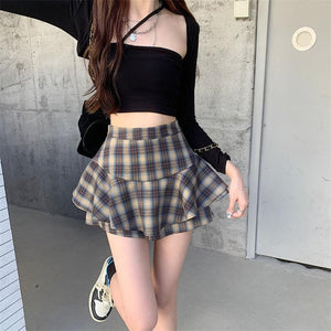 Y2K Plaid Mini Skort