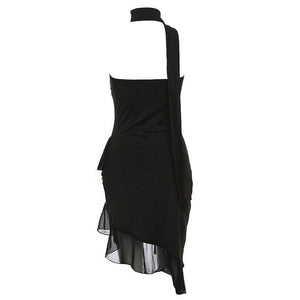 Summer In Paris Halter Ruffle Dress