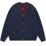 Croissant Run Heart Cardigan