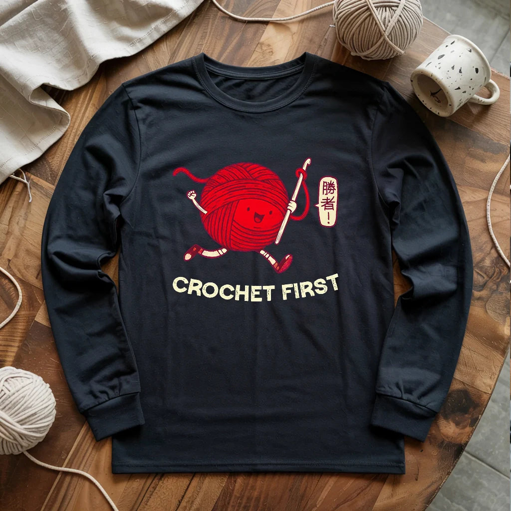 Crochet First Long Sleeve T-shirt
