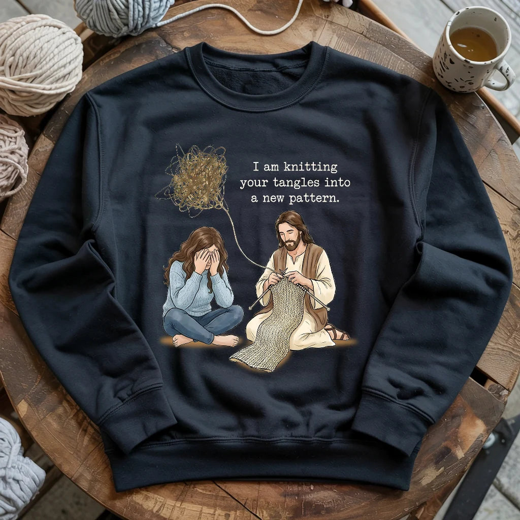 God Knitting Tangles Sweatshirt