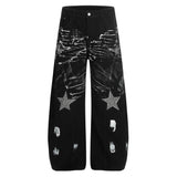 Black Star Wide Leg Jeans