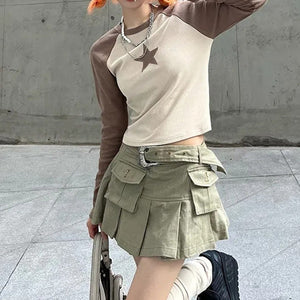 Star Girl Brown Long Sleeve Top