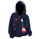 Bunny Ears Hoodie with Guitar Patch