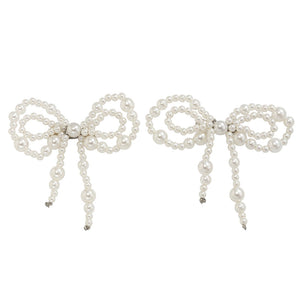 Coquette Pearl Bow Brooch Set