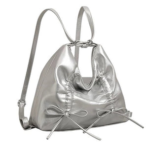 Coquette Ruched Bow Shoulder Bag