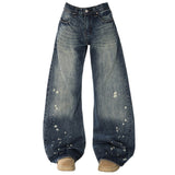 Downtown Girl Distressed Baggy Jeans