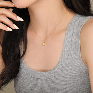 French Girl Croissant Necklace