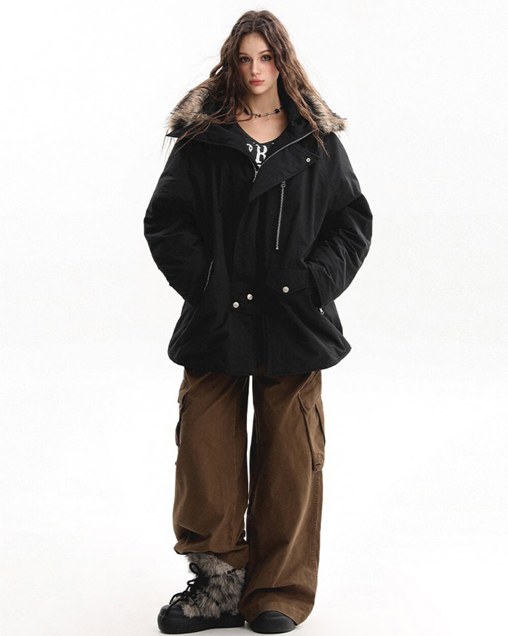 Bad Reputation Fur Trim Parka