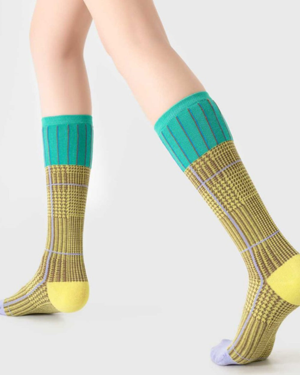 Geometric Knee-High Socks