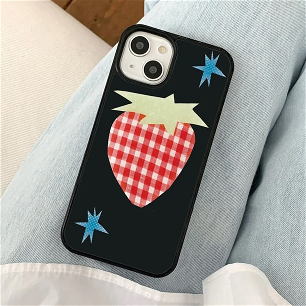 Gingham Strawberry iPhone Case