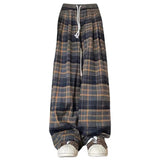 Grandma Aesthetic Cozy Plaid Trousers