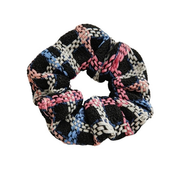 Grid Tweed Scrunchie