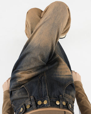 One Way Ticket Brown Aesthetic Jeans