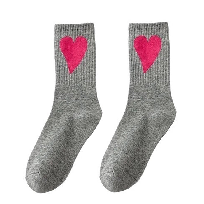 Heart Crush Ribbed Socks