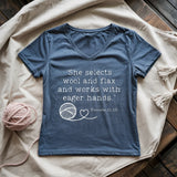 Crochet In Bible Lady V-neck