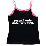 I Date Only Rich Men Y2K Tank Top