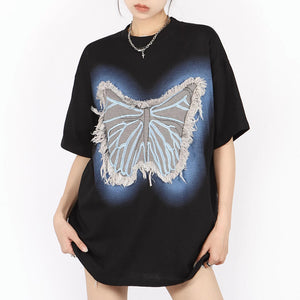 Neon Butterfly Oversized T-Shirt