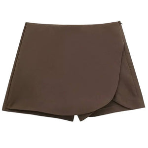 Old Money Asymmetric Mini Skort
